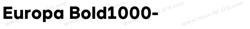 Europa Bold1000字体转换